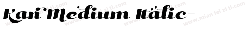 Kari Medium Italic字体转换